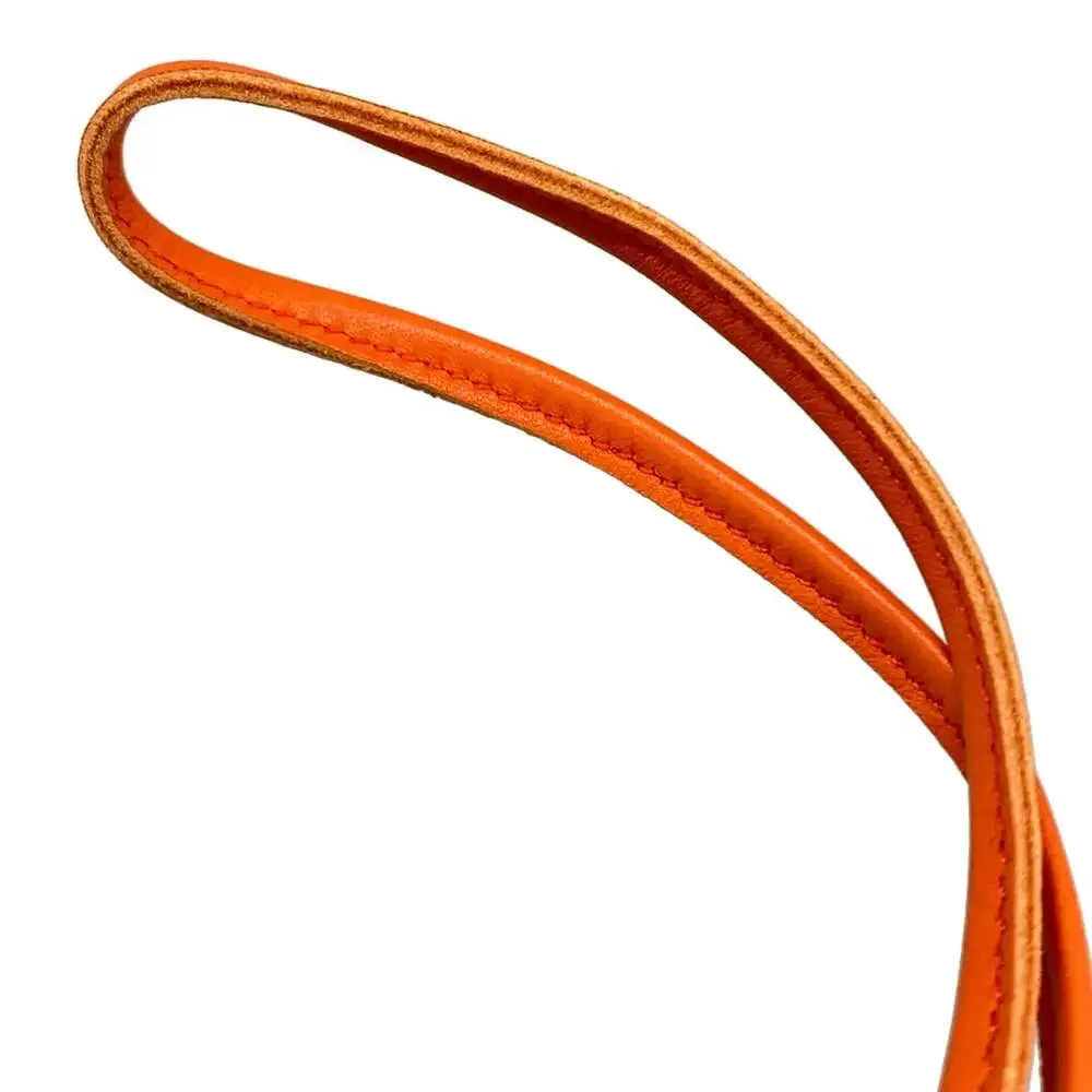 Hermès Geegee Savannah Bag Charm Orange Poppy Rouge Sellier